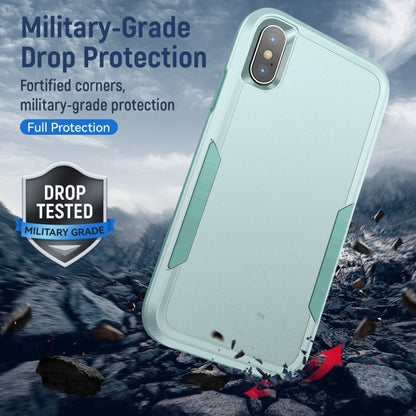 For iPhone X / XS Pioneer Armor Heavy Duty Shockproof Phone Case(Green) by buy2fix