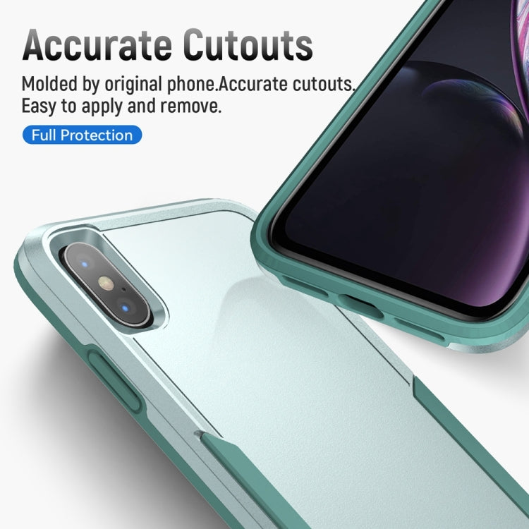 For iPhone X / XS Pioneer Armor Heavy Duty Shockproof Phone Case(Green) by buy2fix