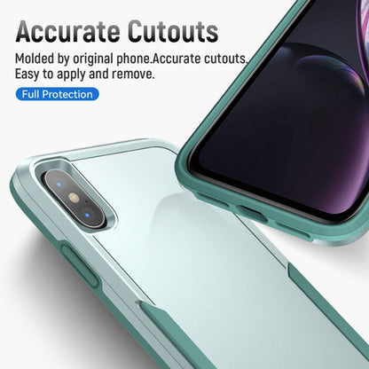 For iPhone X / XS Pioneer Armor Heavy Duty Shockproof Phone Case(Green) by buy2fix