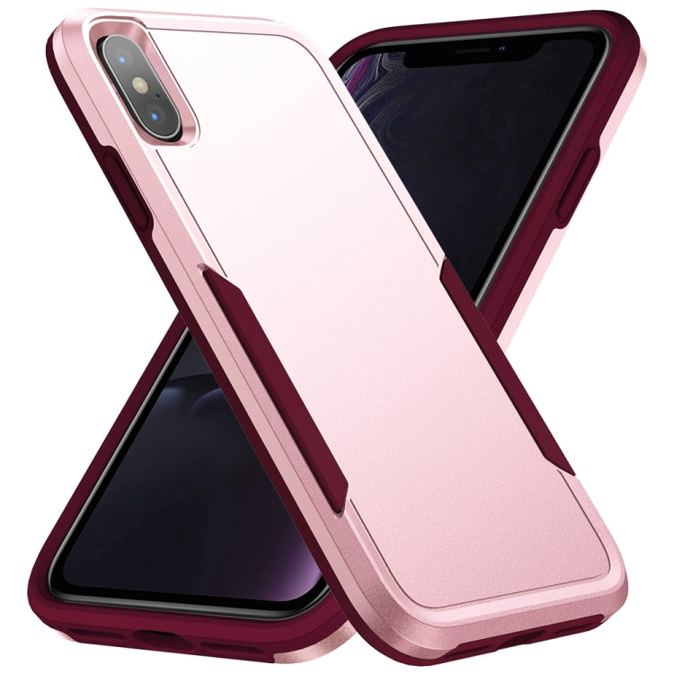 For iPhone XS Max Pioneer Armor Heavy Duty Shockproof Phone Case(Pink) by buy2fix