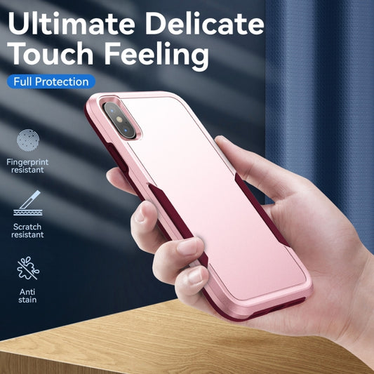 For iPhone XS Max Pioneer Armor Heavy Duty Shockproof Phone Case(Pink) by buy2fix