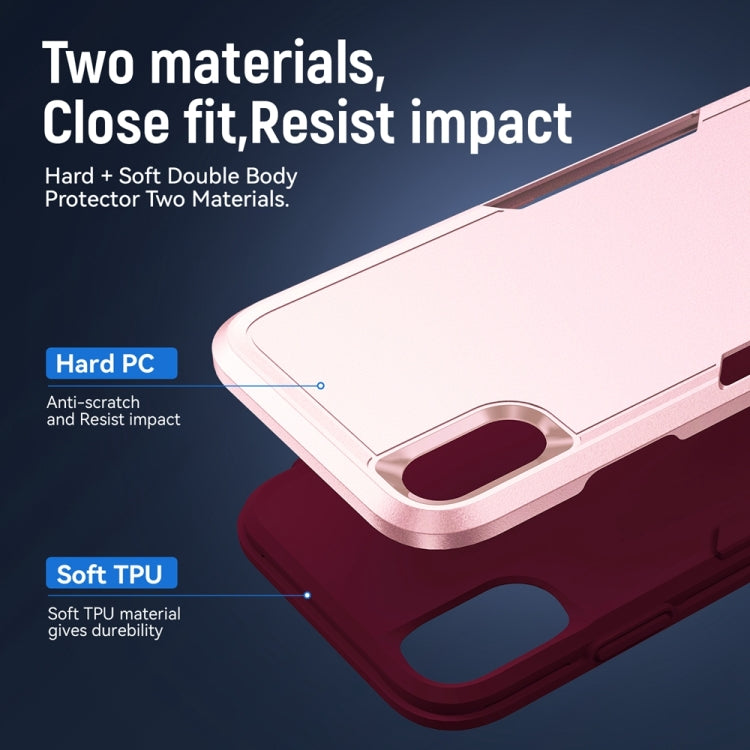 For iPhone XS Max Pioneer Armor Heavy Duty Shockproof Phone Case(Pink) by buy2fix