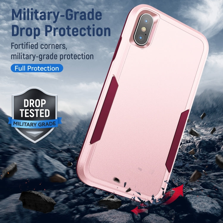 For iPhone XS Max Pioneer Armor Heavy Duty Shockproof Phone Case(Pink) by buy2fix