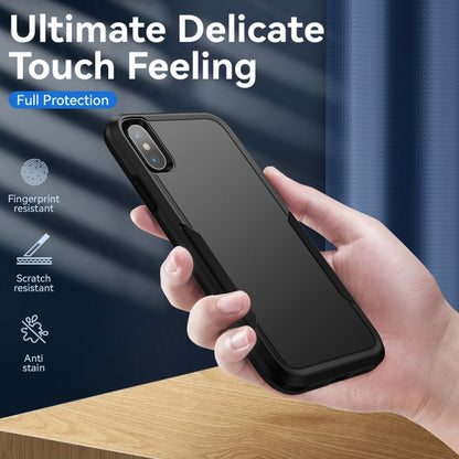 For iPhone XS Max Pioneer Armor Heavy Duty Shockproof Phone Case(Black) by buy2fix
