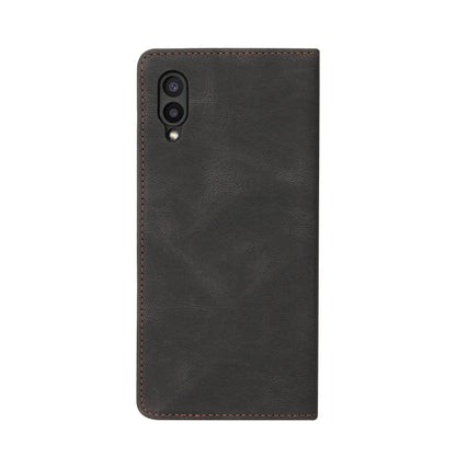 For Samsung Galaxy A02 Simple Suction Closure Horizontal Flip Leather Case with Holder & Card Slot & Wallet(Black) by buy2fix