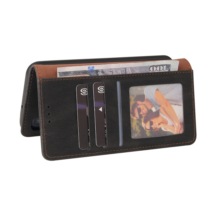 For Samsung Galaxy A40 Simple Suction Closure Horizontal Flip Leather Case with Holder & Card Slot & Wallet(Black) by buy2fix