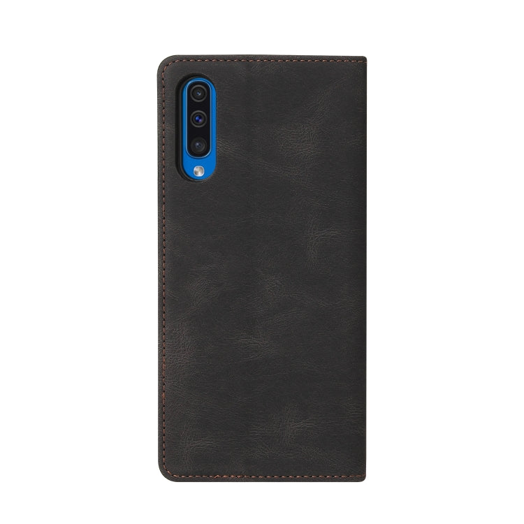 For Samsung Galaxy A50 Simple Suction Closure Horizontal Flip Leather Case with Holder & Card Slot & Wallet(Black) by buy2fix