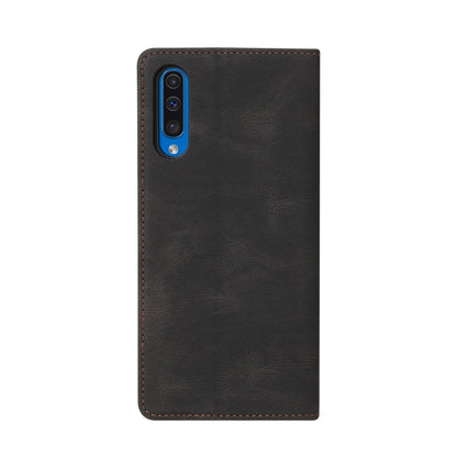 For Samsung Galaxy A50 Simple Suction Closure Horizontal Flip Leather Case with Holder & Card Slot & Wallet(Black) by buy2fix