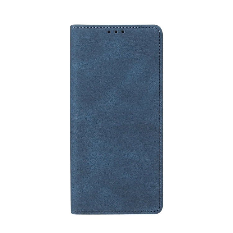 For Samsung Galaxy A50 Simple Suction Closure Horizontal Flip Leather Case with Holder & Card Slot & Wallet(Blue) by buy2fix