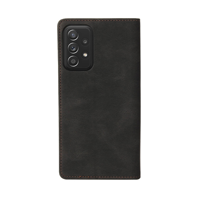 For Samsung Galaxy A52 5G / 4G Simple Suction Closure Horizontal Flip Leather Case with Holder & Card Slot & Wallet(Black) by buy2fix