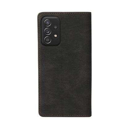 For Samsung Galaxy A52 5G / 4G Simple Suction Closure Horizontal Flip Leather Case with Holder & Card Slot & Wallet(Black) by buy2fix