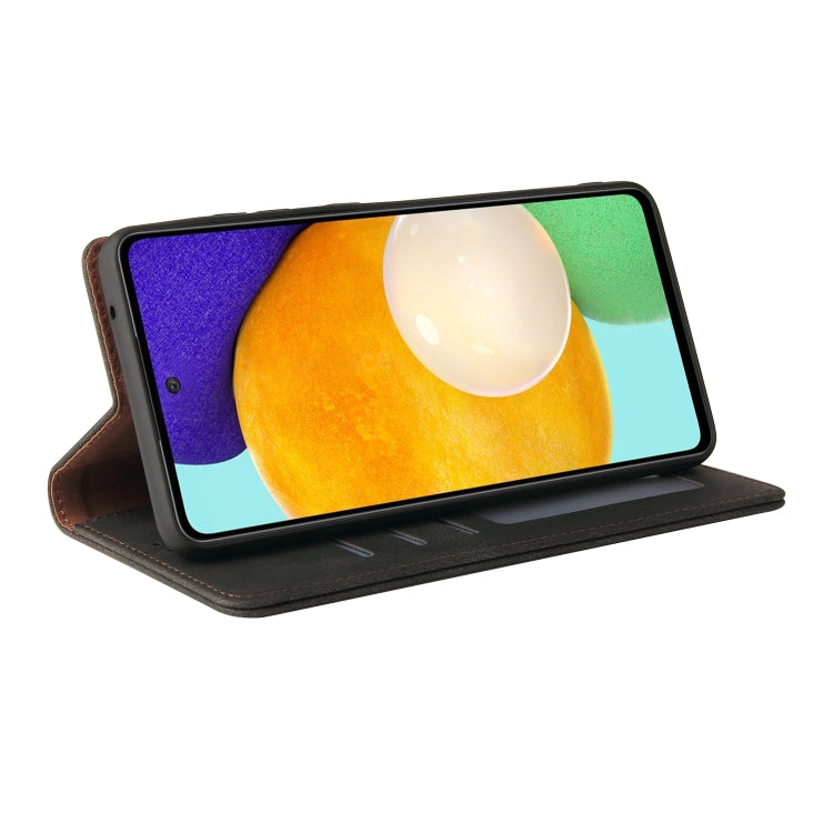 For Samsung Galaxy A52 5G / 4G Simple Suction Closure Horizontal Flip Leather Case with Holder & Card Slot & Wallet(Black) by buy2fix