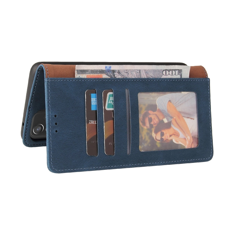 For Samsung Galaxy A52 5G / 4G Simple Suction Closure Horizontal Flip Leather Case with Holder & Card Slot & Wallet(Blue) by buy2fix