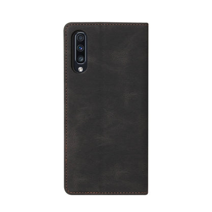 For Samsung Galaxy A70 Simple Suction Closure Horizontal Flip Leather Case with Holder & Card Slot & Wallet(Black) by buy2fix