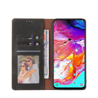 For Samsung Galaxy A70 Simple Suction Closure Horizontal Flip Leather Case with Holder & Card Slot & Wallet(Black) by buy2fix