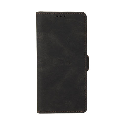 For Samsung Galaxy Note10+ Simple Suction Closure Horizontal Flip Leather Case with Holder & Card Slot & Wallet(Black) by buy2fix