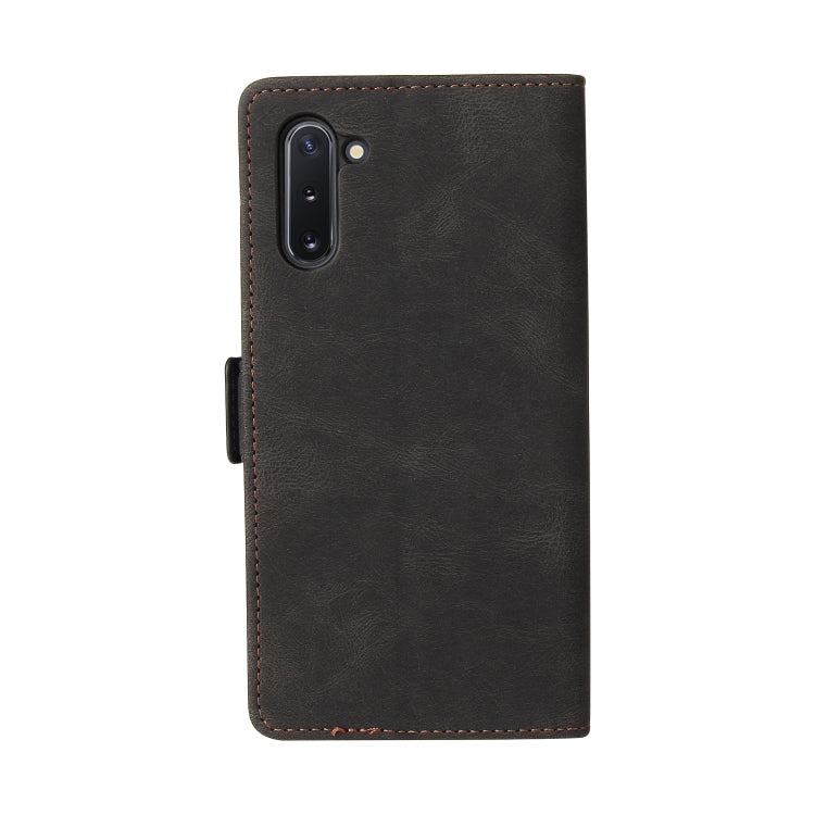 For Samsung Galaxy Note10 Simple Suction Closure Horizontal Flip Leather Case with Holder & Card Slot & Wallet(Black) by buy2fix
