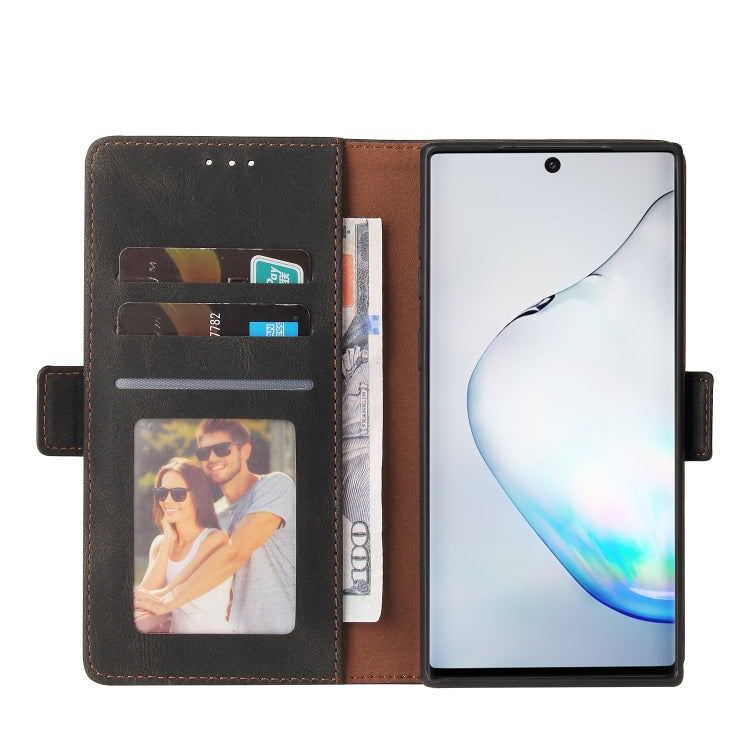 For Samsung Galaxy Note10 Simple Suction Closure Horizontal Flip Leather Case with Holder & Card Slot & Wallet(Black) by buy2fix