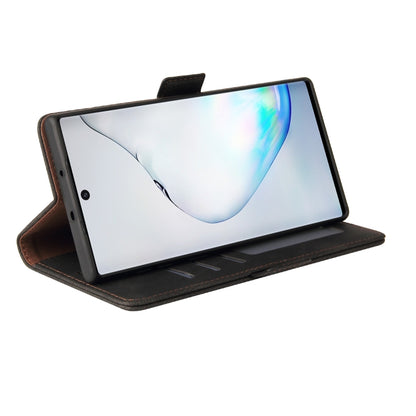 For Samsung Galaxy Note10 Simple Suction Closure Horizontal Flip Leather Case with Holder & Card Slot & Wallet(Black) by buy2fix