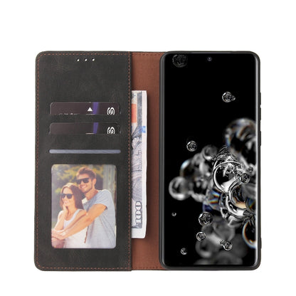For Samsung Galaxy S20 Ultra Simple Suction Closure Horizontal Flip Leather Case with Holder & Card Slot & Wallet(Black) by buy2fix