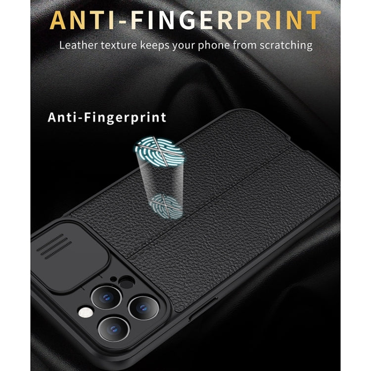 For iPhone 13 mini Litchi Texture Sliding Camshield TPU Protective Case (Light Purple) by buy2fix