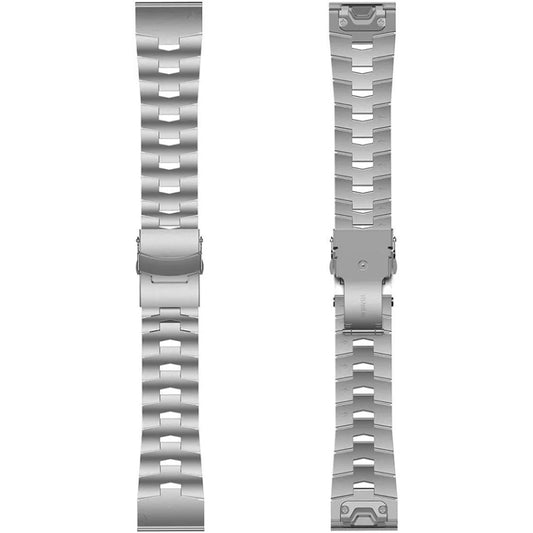For Garmin Fenix 6X 26mm Titanium Alloy Quick Release Watch Band(Silver) - Watch Bands by buy2fix | Online Shopping UK | buy2fix