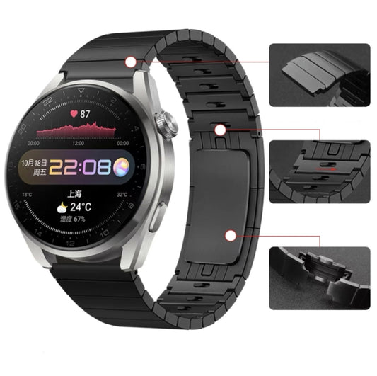 For Huawei Watch GT2 Pro 22mm Self-demolition Stainless Steel Metal Watch Band (Black) by buy2fix