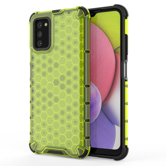 For Samsung Galaxy A03s 164mm Shockproof Honeycomb PC + TPU Case(Green)