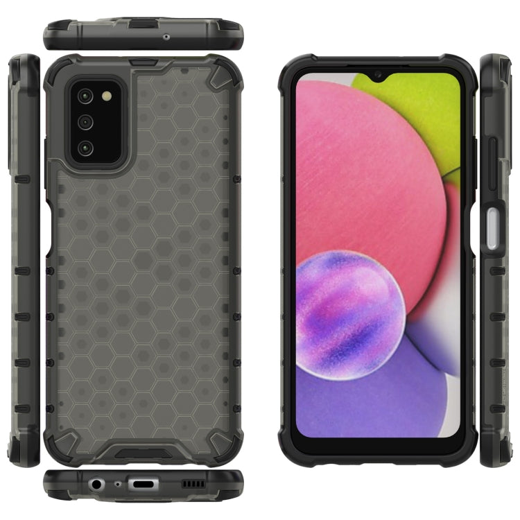 For Samsung Galaxy A03s 164mm Shockproof Honeycomb PC + TPU Case(Black) by buy2fix