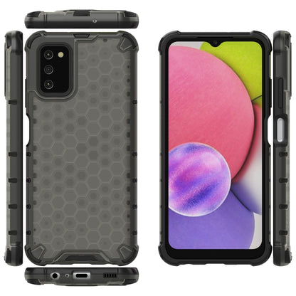 For Samsung Galaxy A03s 164mm Shockproof Honeycomb PC + TPU Case(Black) by buy2fix