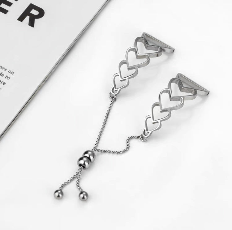 For Garmin Vivoactive 4 22mm Universal Love Bracelet Metal Watch Band(Silver) by buy2fix