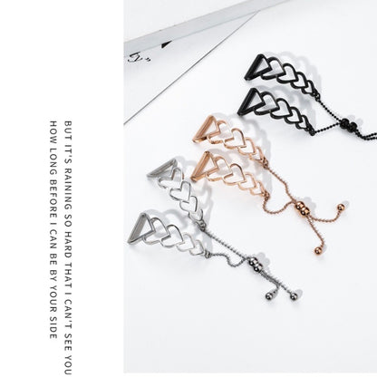 For Garmin Vivoactive 4 22mm Universal Love Bracelet Metal Watch Band(Silver) by buy2fix