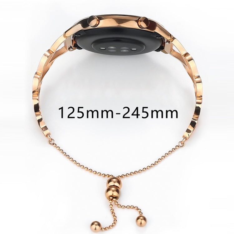 For Garmin Vivoactive 4 22mm Universal Love Bracelet Metal Watch Band(Silver) by buy2fix