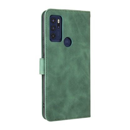 For Motorola Moto G60S Solid Color Skin Feel Magnetic Buckle Horizontal Flip PU Leather Case with Holder & Card Slots & Wallet(Green) by buy2fix