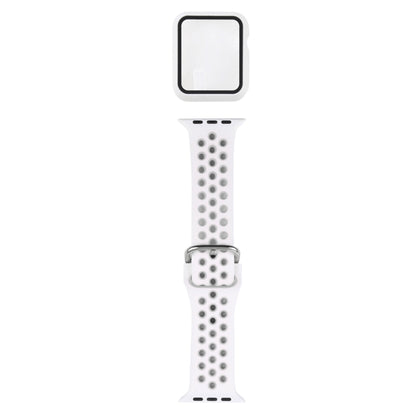 Silicone Watch Band + Protective Case with Screen Protector Set For Apple Watch Series 3 & 2 & 1 38mm(White) by buy2fix