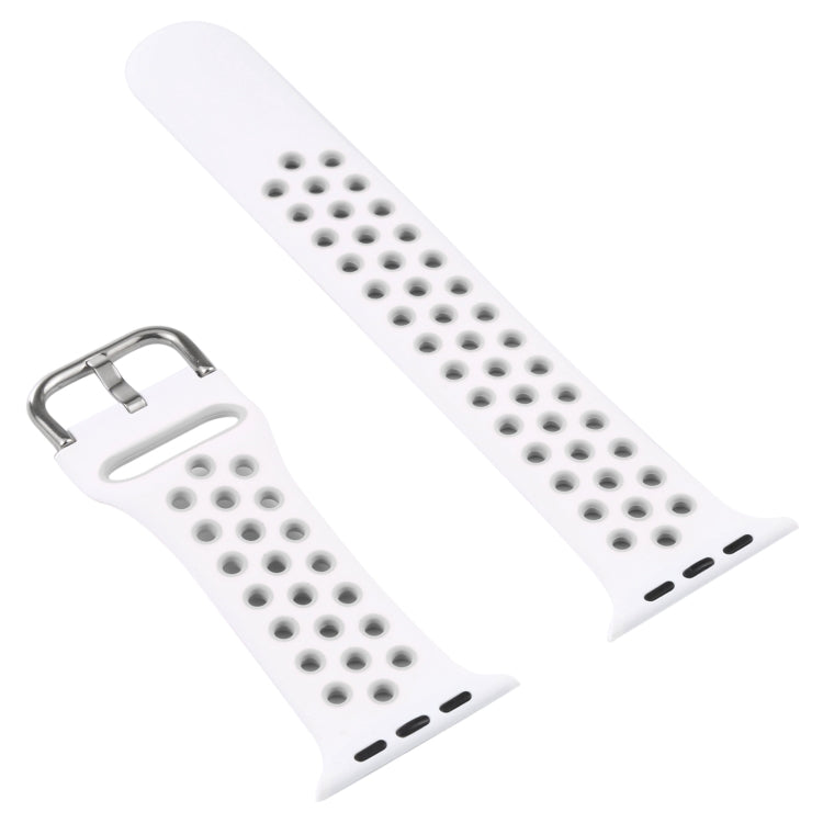 Silicone Watch Band + Protective Case with Screen Protector Set For Apple Watch Series 3 & 2 & 1 38mm(White) by buy2fix
