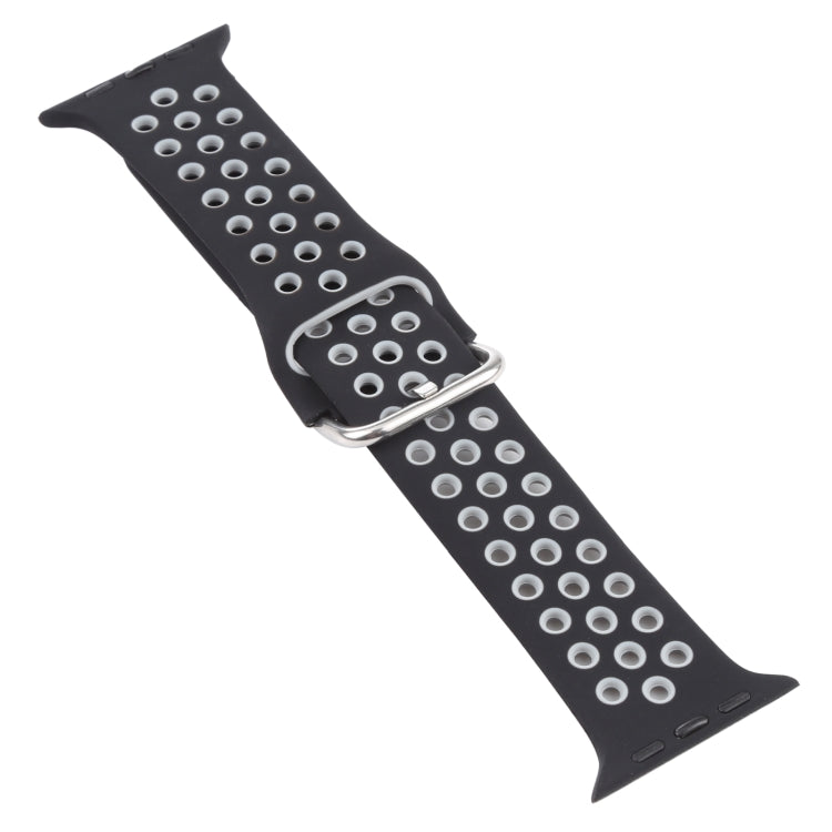 Silicone Watch Band + Protective Case with Screen Protector Set For Apple Watch Series 3 & 2 & 1 42mm(Black Grey) by buy2fix