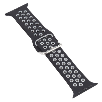 Silicone Watch Band + Protective Case with Screen Protector Set For Apple Watch Series 3 & 2 & 1 42mm(Black Grey) by buy2fix