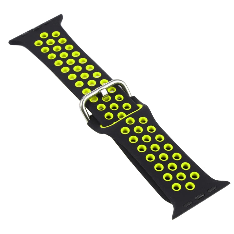 Silicone Watch Band + Protective Case with Screen Protector Set For Apple Watch Series 3 & 2 & 1 42mm(Black Yellow) by buy2fix