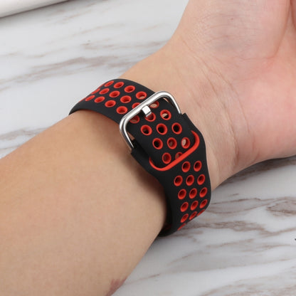 Silicone Watch Band + Protective Case with Screen Protector Set For Apple Watch Series 3 & 2 & 1 42mm(Black Red) by buy2fix