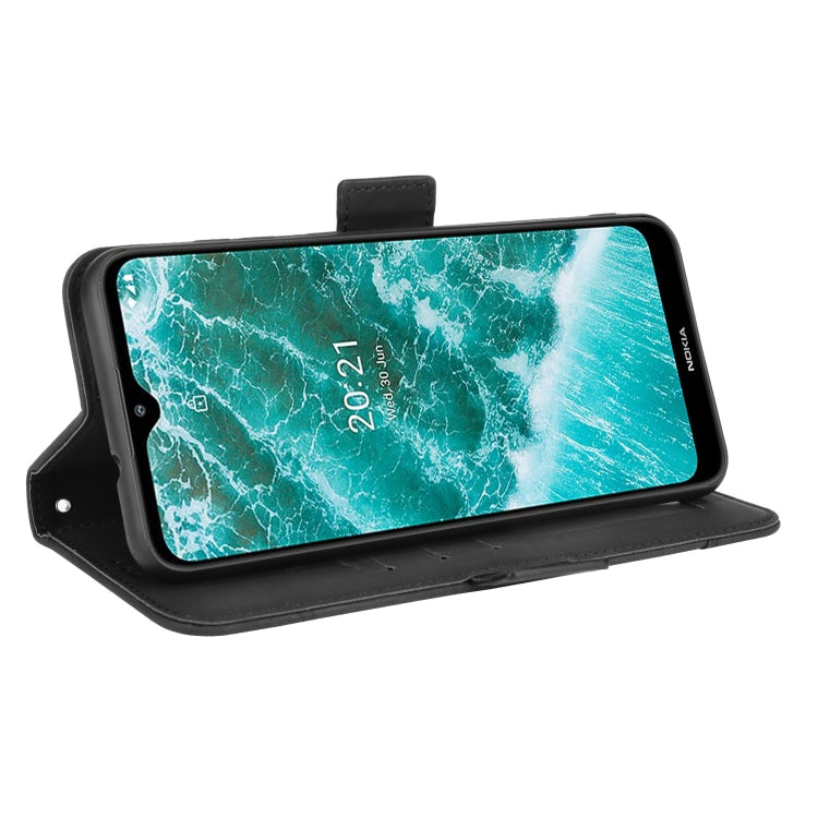 For Nokia C30 Skin Feel Calf Pattern Horizontal Flip Leather Case with Holder & Card Slots & Photo Frame(Black) by buy2fix