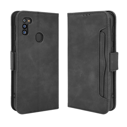 For Samsung Galaxy M21 2021 Skin Feel Calf Pattern Horizontal Flip Leather Case with Holder & Card Slots & Photo Frame(Black) by buy2fix