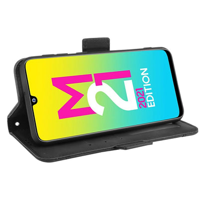 For Samsung Galaxy M21 2021 Skin Feel Calf Pattern Horizontal Flip Leather Case with Holder & Card Slots & Photo Frame(Black) by buy2fix