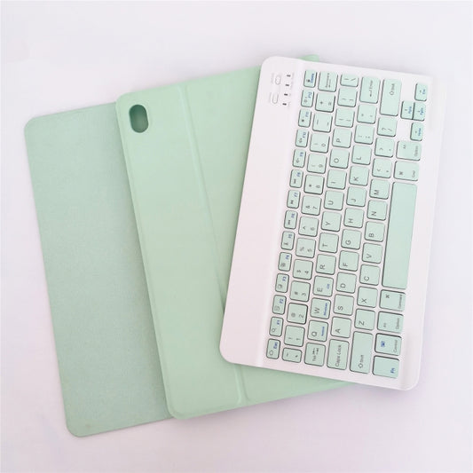For Lenovo Pad Tab P11 11 inch TB-J606F LX110 Solid Color Detachable Square Keycap Bluetooth Keyboard Leather Tablet Case with Stand(Green) - Lenovo Keyboard by buy2fix | Online Shopping UK | buy2fix