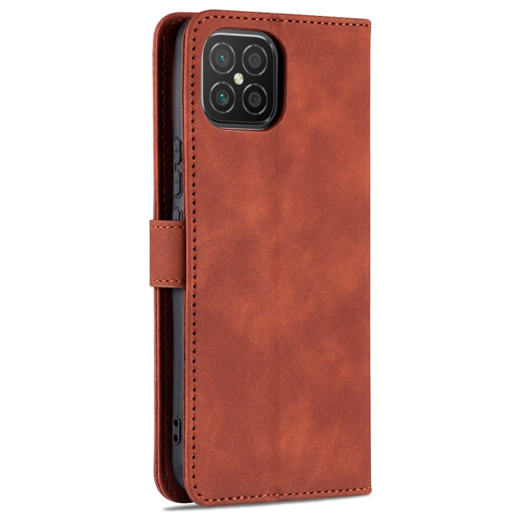 For Huawei nova 8 SE AZNS Skin Feel Calf Texture Horizontal Flip Leather Case with Card Slots & Holder & Wallet(Brown) - Huawei Cases by AZNS | Online Shopping UK | buy2fix