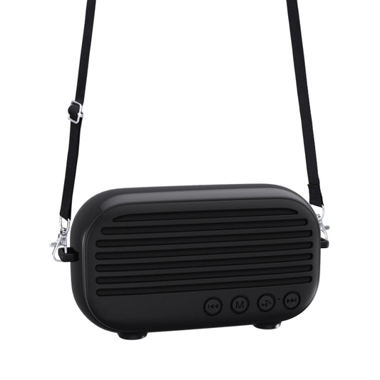 New Rixing NR-3000M Bluetooth 5.0 Portable Karaoke Wireless Bluetooth Speaker with Microphone & Shoulder Strap(Black) - Desktop Speaker by NewRixing | Online Shopping UK | buy2fix