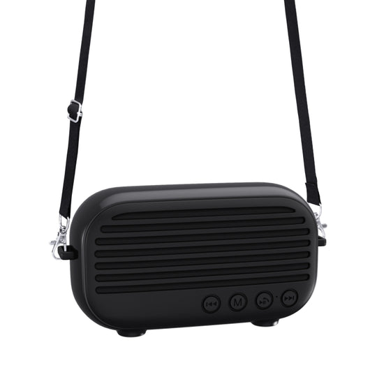 New Rixing NR-3000M Bluetooth 5.0 Portable Karaoke Wireless Bluetooth Speaker with Microphone & Shoulder Strap(Black)