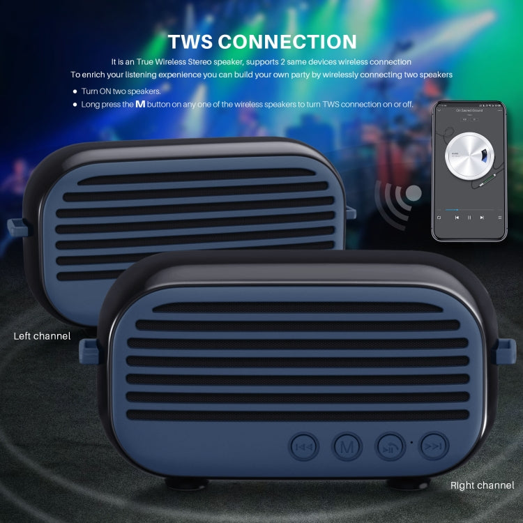 New Rixing NR-3000M Bluetooth 5.0 Portable Karaoke Wireless Bluetooth Speaker with Microphone & Shoulder Strap(Green) - Desktop Speaker by NewRixing | Online Shopping UK | buy2fix