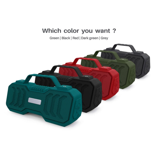 New Rixing NR-4500M Bluetooth 5.0 Portable Outdoor Karaoke Wireless Bluetooth Speaker with Microphone(Dark Green) - Desktop Speaker by NewRixing | Online Shopping UK | buy2fix