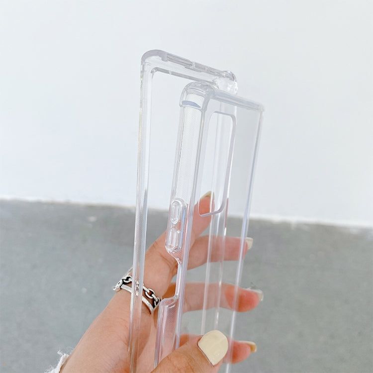 For Samsung Galaxy Z Fold2 5G Shock-resistant Transparent Acrylic TPU Protective Case by buy2fix